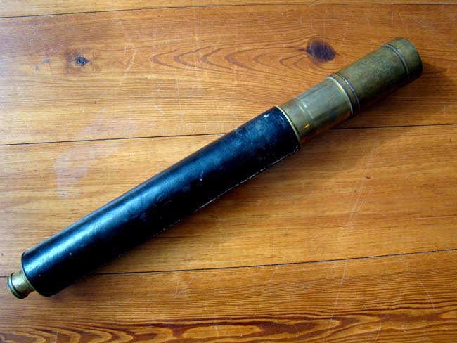 A single-draw telescope by J. P. Cutts & Son, circa 1850